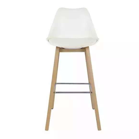 Dunelm Erik Bar Stool With White Back - Image 2
