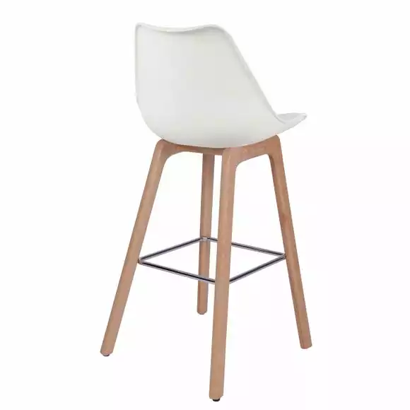 Dunelm Erik Bar Stool With White Back - Image 5