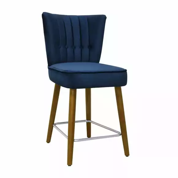 Dunelm Isla Velvet Bar Stool - Image 3