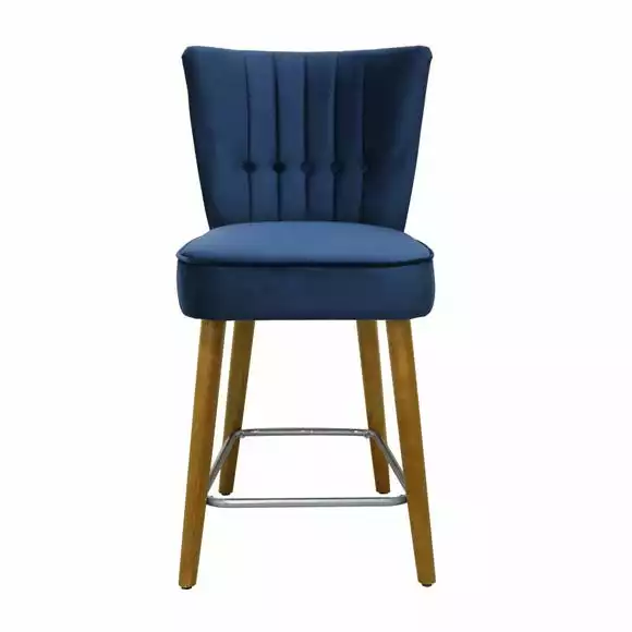 Dunelm Isla Velvet Bar Stool - Image 4