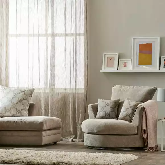 The Original Sofa Company Washington Brushed Chenille Swivel Chair - Image 2