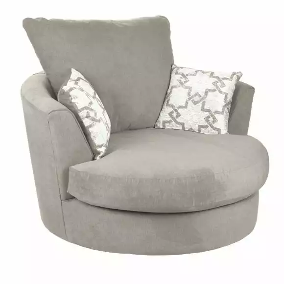 The Original Sofa Company Washington Brushed Chenille Swivel Chair - Image 4