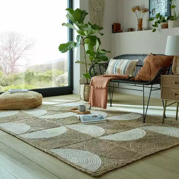 Dunelm Curves Jute Rug