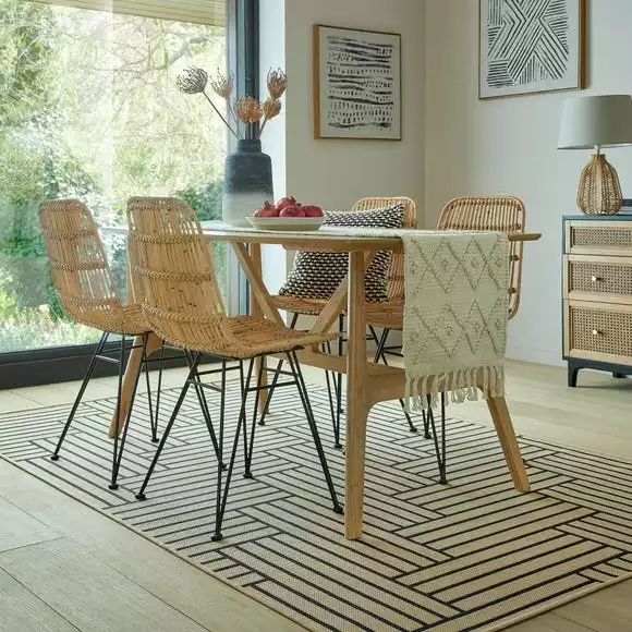 Dunelm Linear Indoor Outdoor Rug