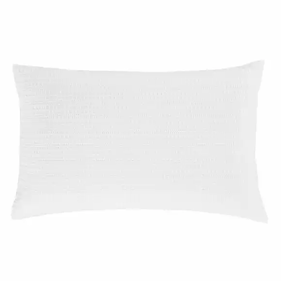 Dunelm Amberley Waffle White 100% Cotton Duvet Cover And Pillowcase Set - Image 5