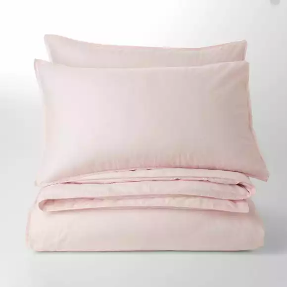 Dunelm Soft Washed Recycled Cotton Duvet Cover And Pillowcase Set - Image 3