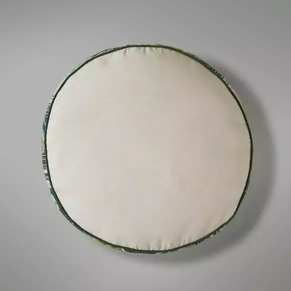 Dunelm Palm Print Tapestry Pouffe - Image 2