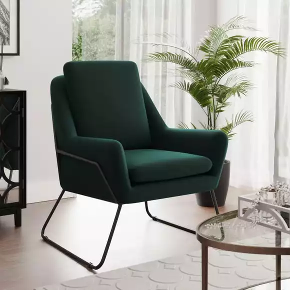 Dunelm Ferne II Velvet Accent Chair