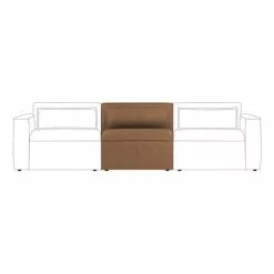Dunelm Modular Arne Faux Leather Armless Piece