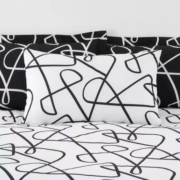 Dunelm Mono Curves Duvet Cover And Pillowcase Set - Image 5