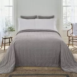 Dorma Adeena Grey Bedspread