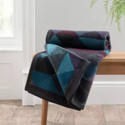 Dunelm Super Soft Geo Throw
