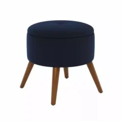 Dunelm Eliza Velvet Storage Footstool