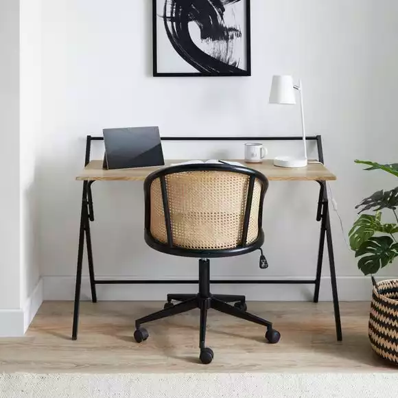 Dunelm Evelyn Oak Effect Wide Folding Desk - Image 2