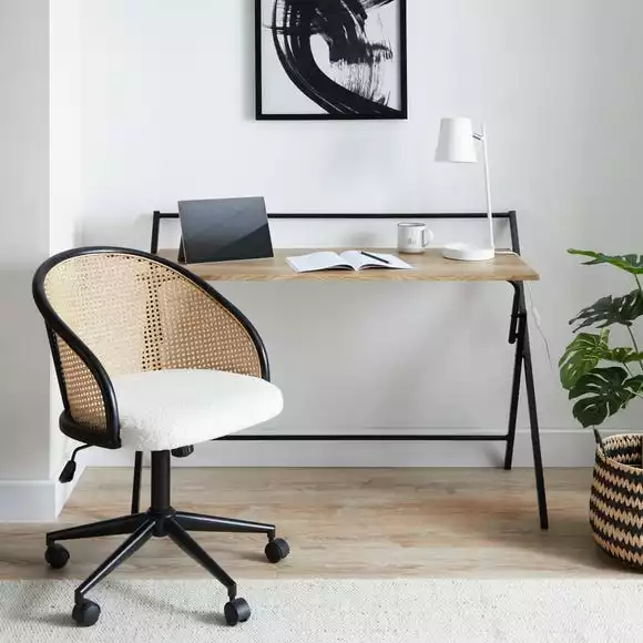 Dunelm Evelyn Oak Effect Wide Folding Desk - Image 3