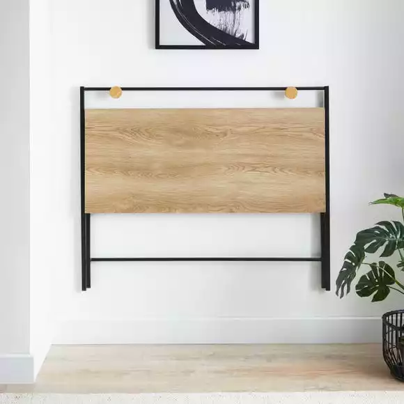 Dunelm Evelyn Oak Effect Wide Folding Desk - Image 4