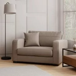 Dunelm Carson Antique Faux Leather Snuggle Chair