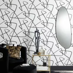 Dunelm Mono Curves Wallpaper