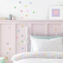 Dunelm Seersucker Hearts Pastel Wall Stickers