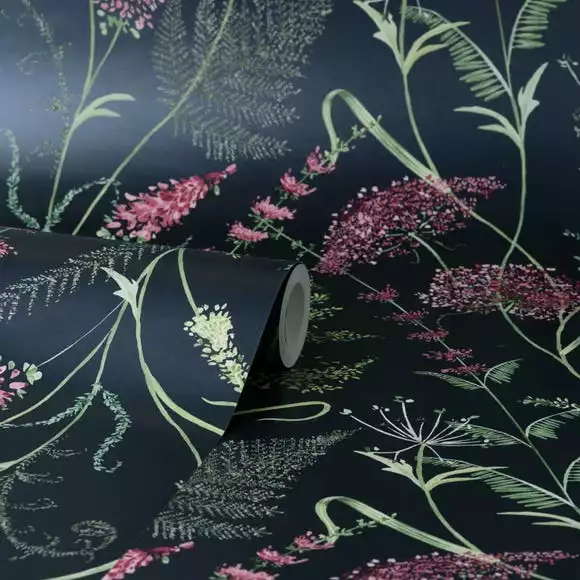 Dorma Winter Garden Navy Wallpaper - Image 3