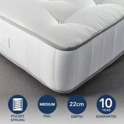 Fogarty Dreamy Comfort Wool 1500 Pocket Sprung Mattress