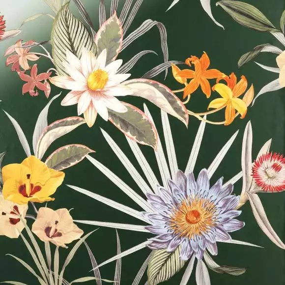 Dunelm Tropical Floral Emerald Wallpaper - Image 2