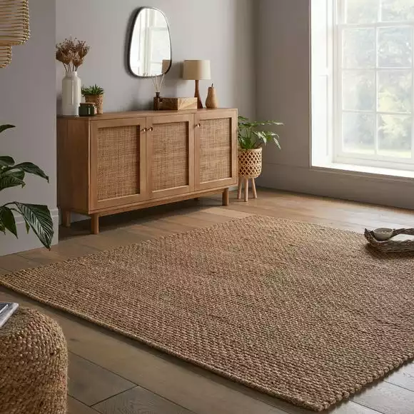 Dunelm Chunky Jute Square Rug