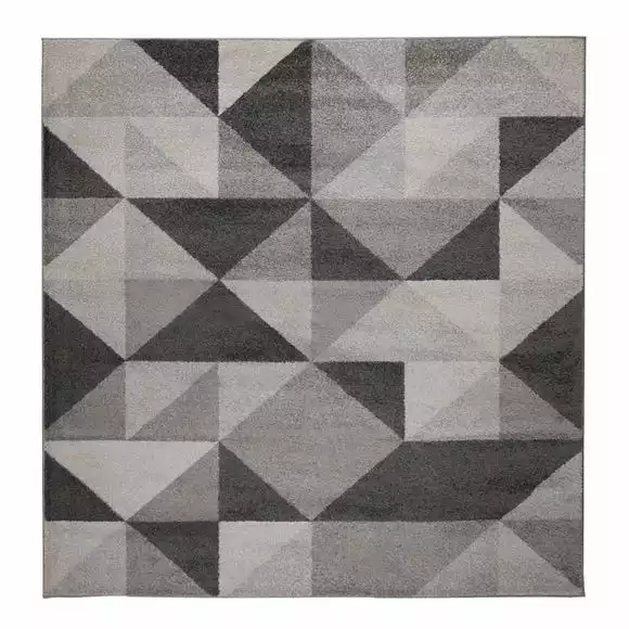 Dunelm Geo Squares Square Rug - Image 2