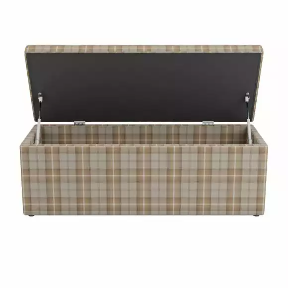 Dunelm Oswald Check Ottoman Storage Bench - Image 4