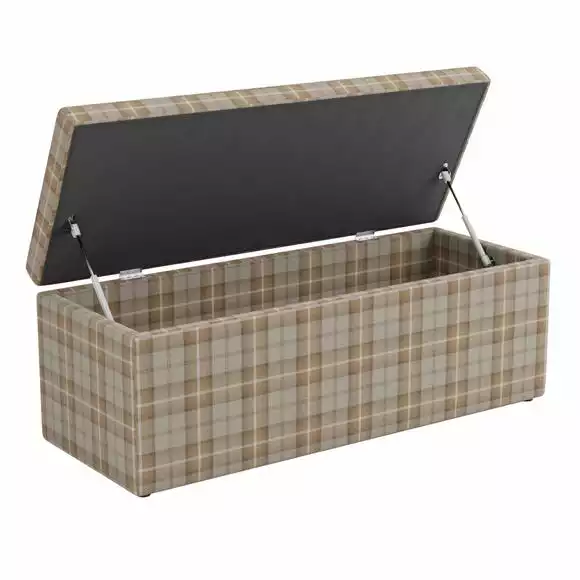 Dunelm Oswald Check Ottoman Storage Bench - Image 5