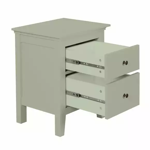 Dunelm Lynton 2 Drawer Bedside Table - Image 3