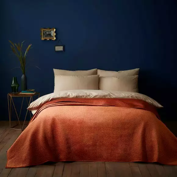 Dunelm Orange Pinsonic Bedspread - Image 2