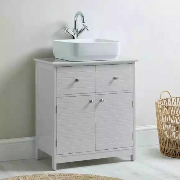 Dunelm Nautical Grey Under Sink Unit
