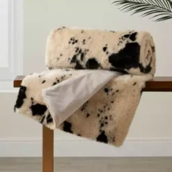 Dunelm Faux Cow Throw