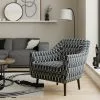 Dunelm Eddie Regents Jacquard Tub Chair Navy