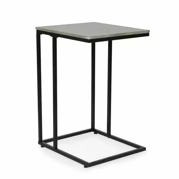 Dunelm Charlie Concrete Effect C-Shaped Side Table - Image 4