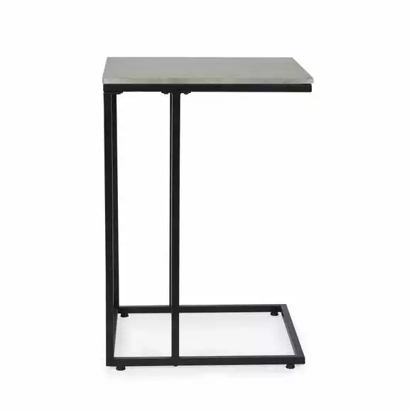 Dunelm Charlie Concrete Effect C-Shaped Side Table - Image 5