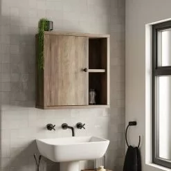 Dunelm Fulton Pine Effect Bathroom Wall Cabinet