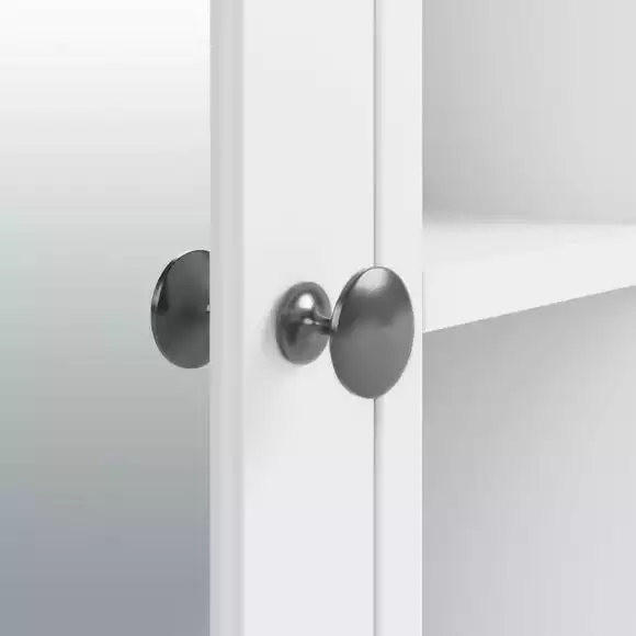 Dunelm Lynton White Compact Bathroom Wall Cabinet - Image 6