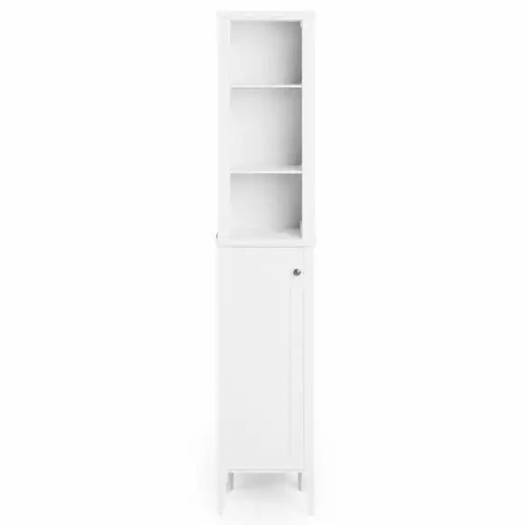 Dunelm Lynton White Compact Bathroom Tall Unit - Image 3