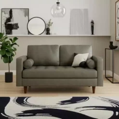 Dunelm Zoe Faux Leather 2 Seater Sofa