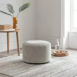 Dunelm Bristol Pewter Pouffe