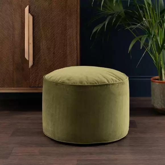 Dunelm Eliza Velvet Pouffe