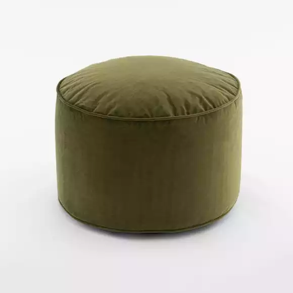 Dunelm Eliza Velvet Pouffe - Image 2