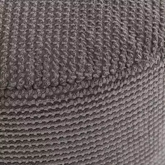 Dunelm Jenson Charcoal Waffle Pouffe - Image 3