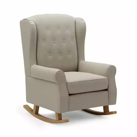 Dunelm Oswald Faux Wool Button Back Rocking Chair - Image 2