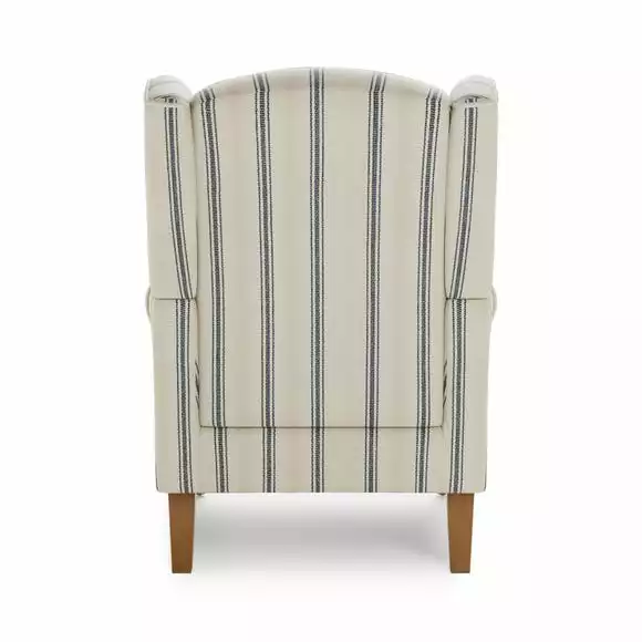 Dunelm Oswald Self Assembly Pinstripe Armchair Folkstone Blue - Image 5
