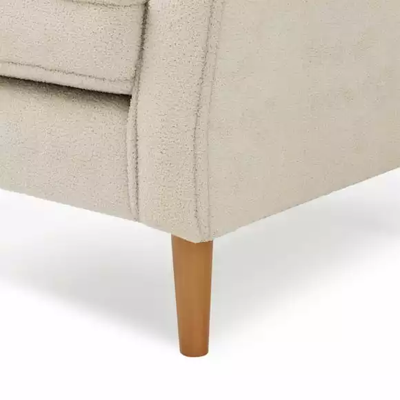 Dunelm Oswald Sandstone Sherpa Wingback Armchair - Image 6