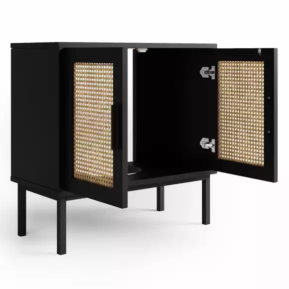 Dunelm Winslow Undersink Unit Black Rattan - Image 5