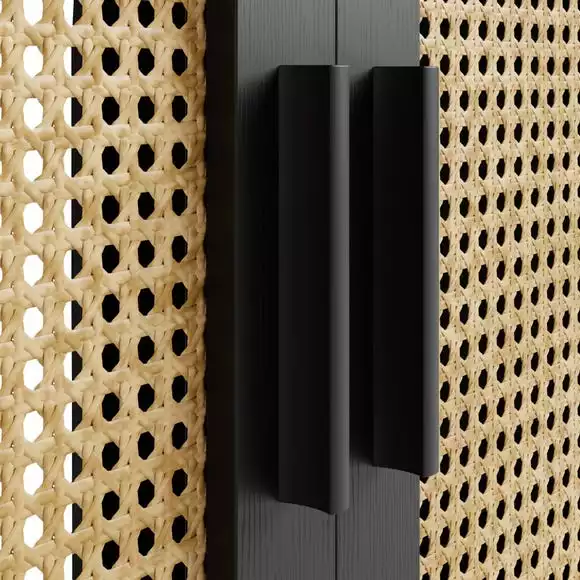 Dunelm Winslow Undersink Unit Black Rattan - Image 6